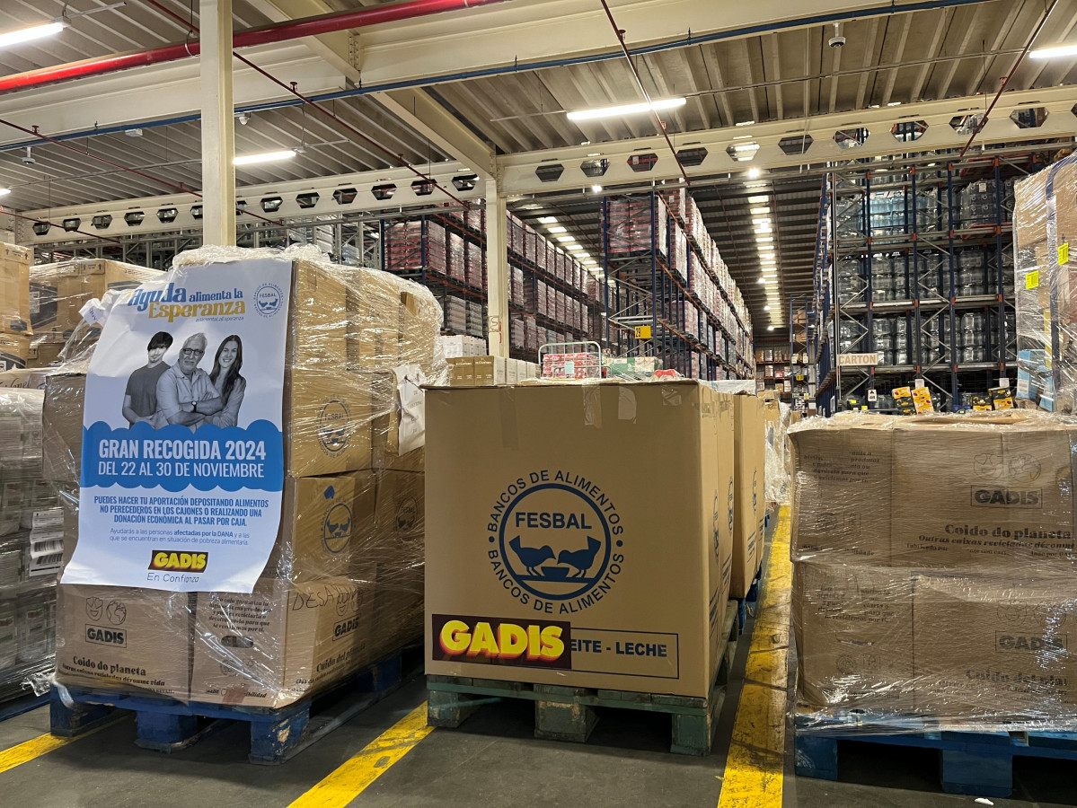 Alimentos donados desde Gadis a los bancos de alimentos