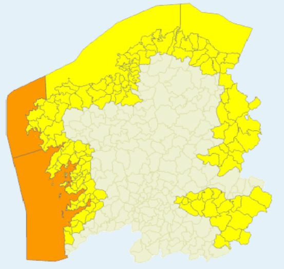 Alertas de Meteogalicia para viernes y su00e1bado