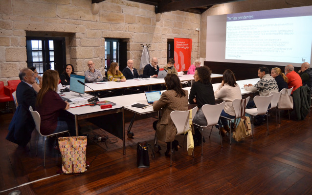 Reunión del Consello del Campus de Pontevedra de la Universidad de Vigo, a 9 de enero de 2025.