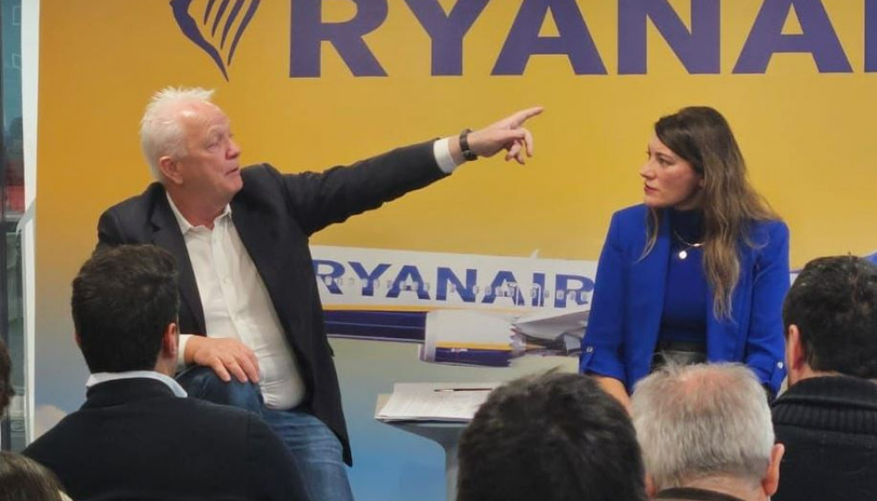 El dueño de Ryanair en rueda de prensa
