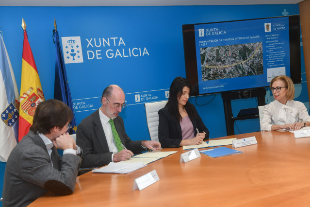 Almuiña y Allegue este martes en Santiago.