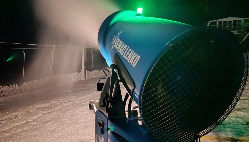 Cañón de nieve de Manzaneda.