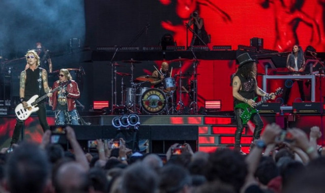 Archivo - La banda Guns N' Roses en un concierto en Madrid
