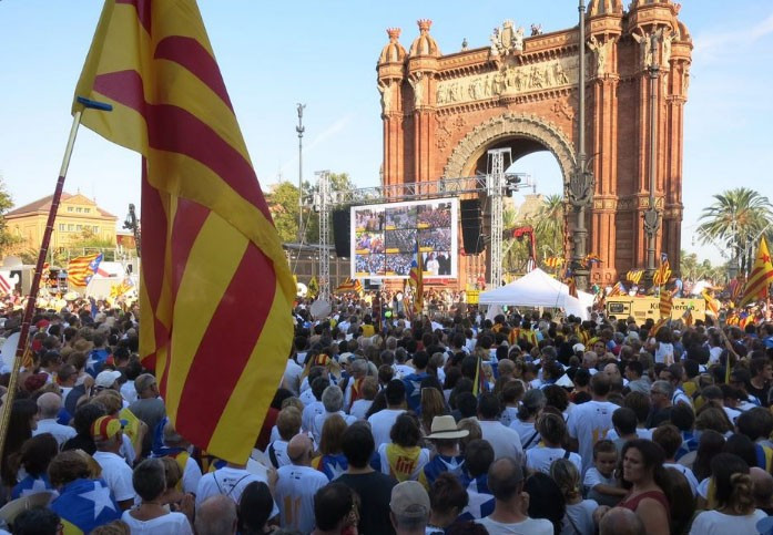 Los independentistas pinchan en la Diada de 2016