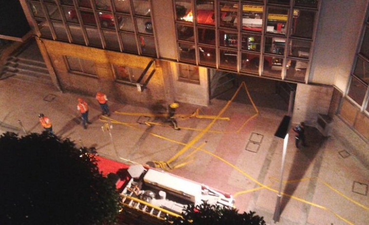 ​O incendio no Hospital de Pontevedra tivo tres focos e foi 