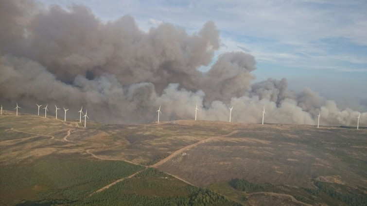 Controlado o incendio de Cualedro que queimou 500 hectáreas