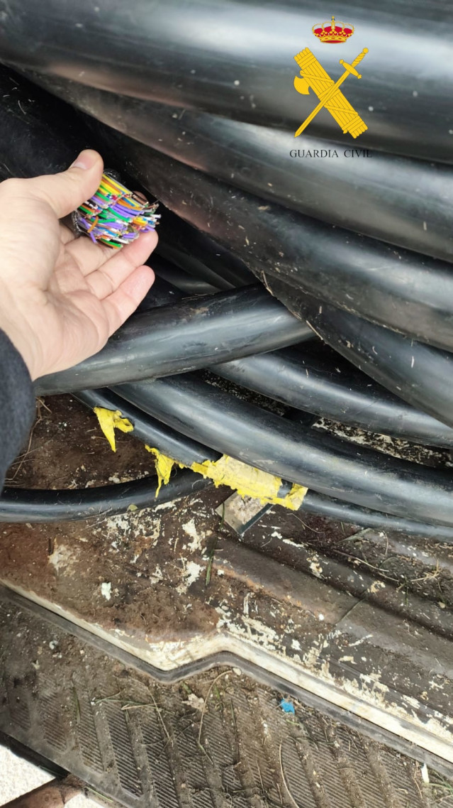 Imagen del cable robado.
