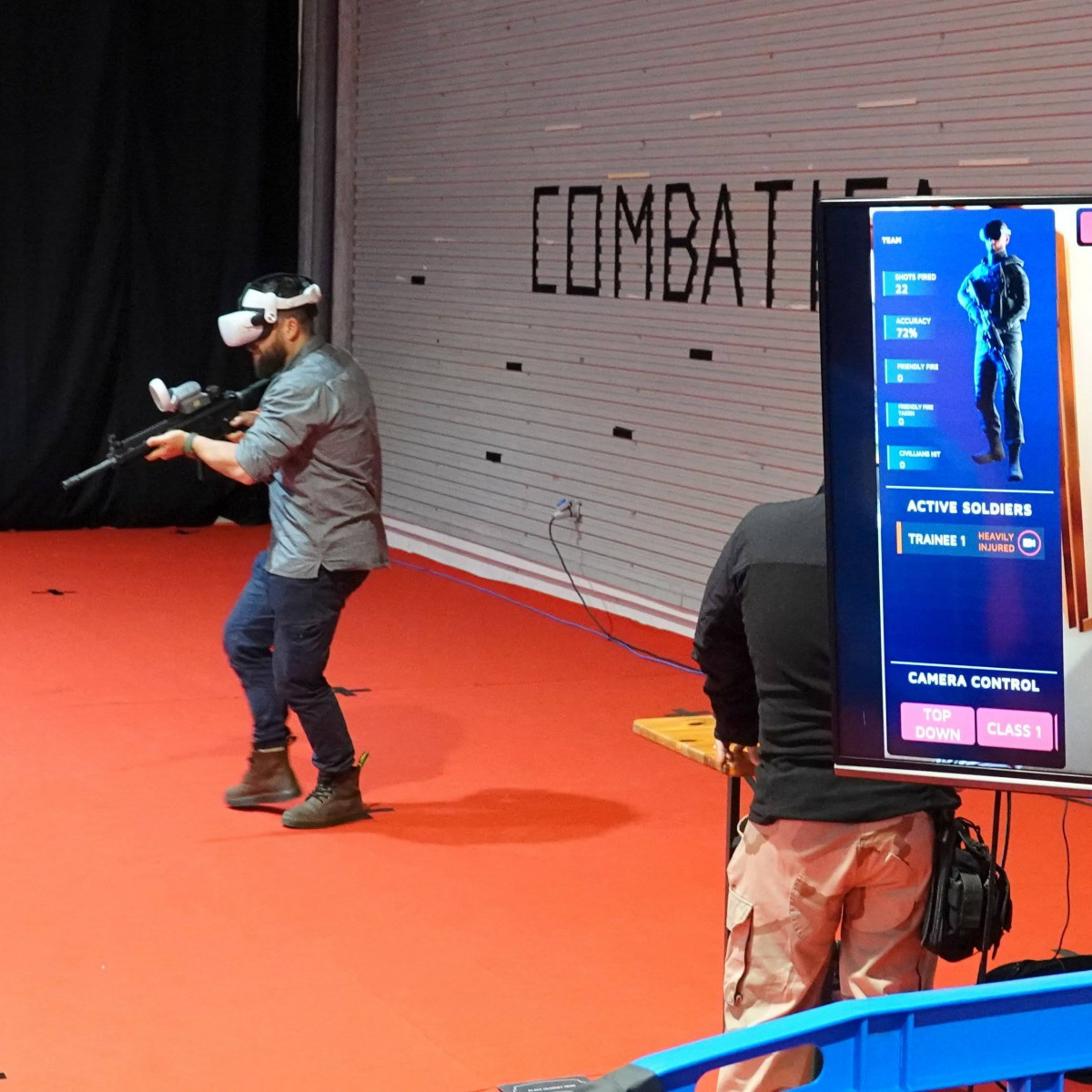 Entrenamiento con realidad virtual en una imagen de Sedexpo