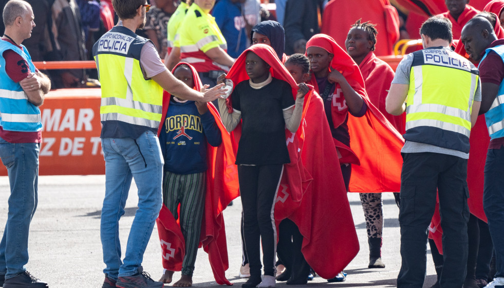 Archivo - Menores migrantes llegados a Lanzarote.
