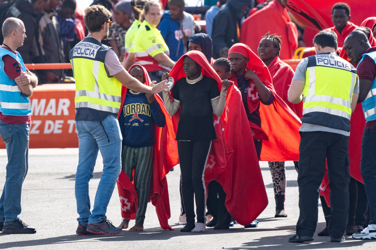 Archivo - Menores migrantes llegados a Lanzarote.