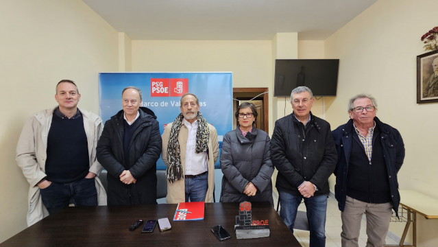 Rueda de prensa de los socialistas en Viana de Bolo (Ourense)