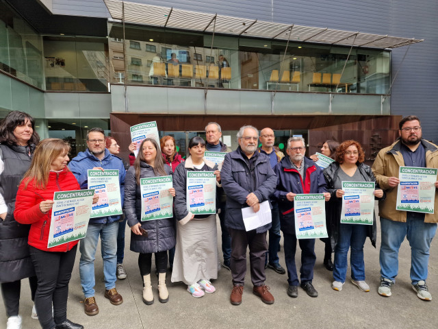 Imagen de la rueda de prensa de SOS Sanidade Pública.