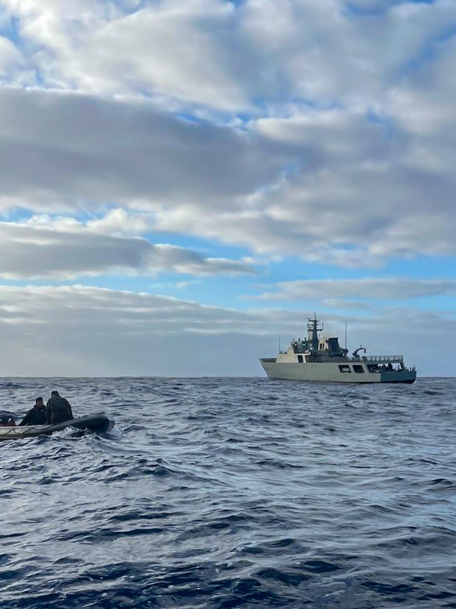 Detenidos en el narcosubmarino camino a buque de Marinha de Portugal