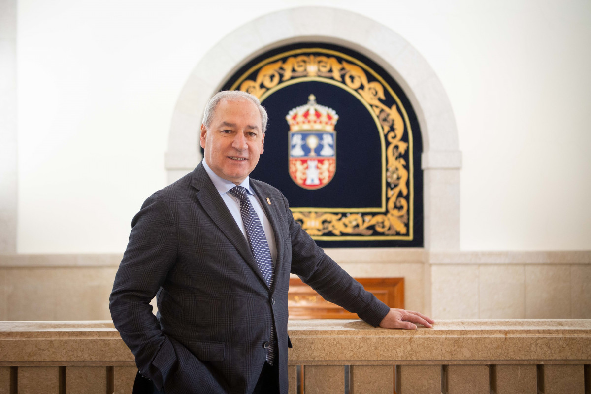 Archivo - El presidente de la Diputación de Lugo, José Tomé Roca, posa para Europa Press, en la Diputación Provincial de Lugo, a 14 de marzo de 2024, en Lugo, Galicia (España). José Tomé es un 