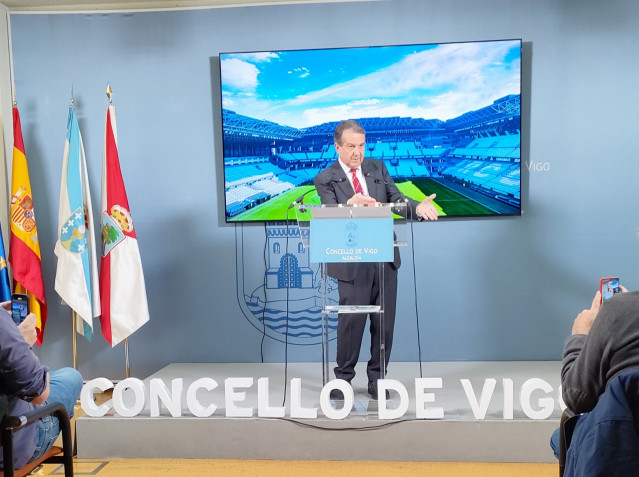 Abel Caballero, alcalde de Vigo, en rueda de prensa, a 27 de marzo de 2025