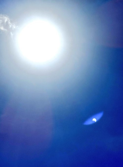 Foto del eclipse parcial en A Coruu00f1a Borja Rodru00edguez