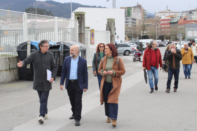 El diputado del BNG en el Congreso Néstor Rego en Marín