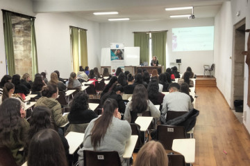 Una aula de la EUTS en San Martín Pinario en una imagen del Movemento pola Paz