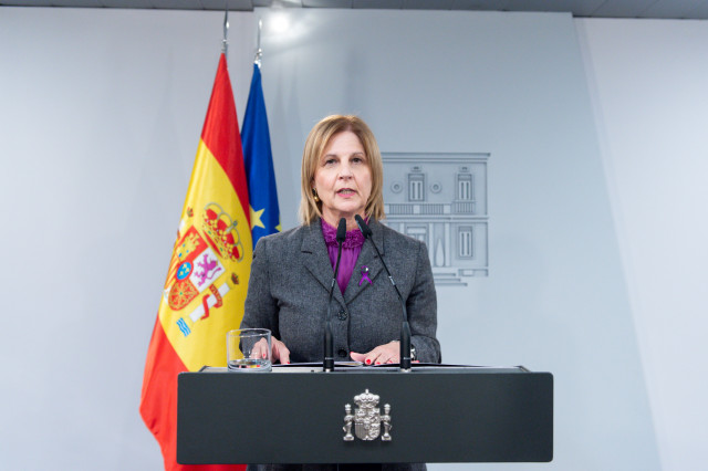 Archivo - La presidenta de la Federación de Municipios y Provincias (FEMP) y alcaldesa de Jerez, María José García- Pelayo, durante una rueda de prensa tras una reunión, en el Complejo de la Moncloa, a 25 de noviembre de 2024, en Madrid (España).