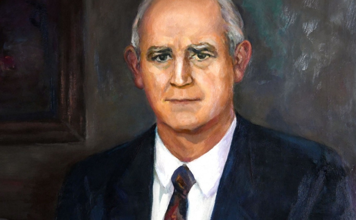 El doctor Josu00e9 Peu00f1a Guitiu00e1n en un cuadro de Consuelo Gil de la Peu00f1a