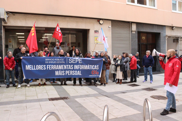 Protesta de CIG-Administración ante el SEPE