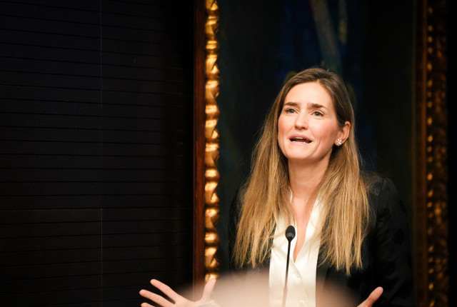 La vicepresidenta tercera del Gobierno y ministra para la Transición Ecológica y el Reto Demográfico, Sara Aagesen, en los Encuentros de la cadena Ser Andalucía. A 04 de abril de 2025, en Sevilla (Andalucía, España).La vicepresidenta tercera del Gobierno