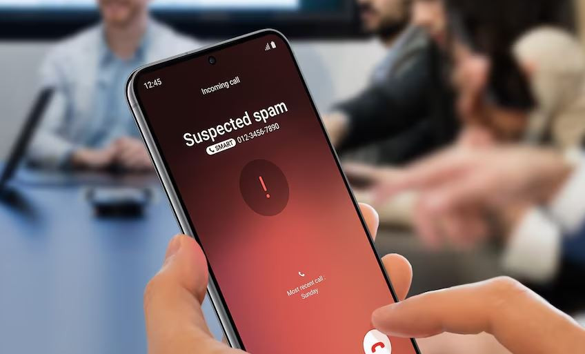 Llamada sospechosa de Spam en una imagen de Samsung