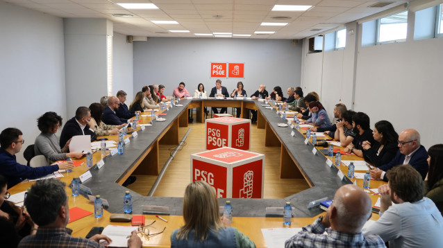 Executiva Nacional del PSdeG, dirigida por José Ramón Gómez Besteiro.