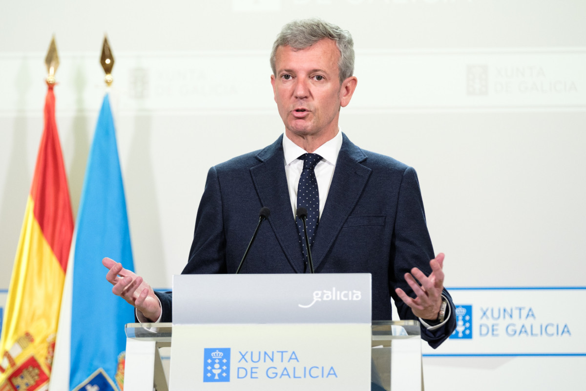 El presidente de la Xunta, Alfonso Rueda, comparece tras el Consello.