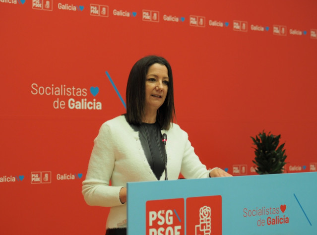Archivo - La vicesecretaria xeral del PSdeG, Lara Méndez, en rueda de prensa