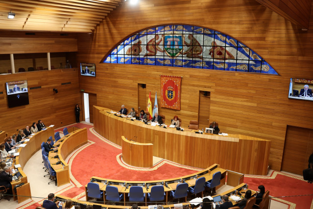 Pleno del Parlamento de Galicia.