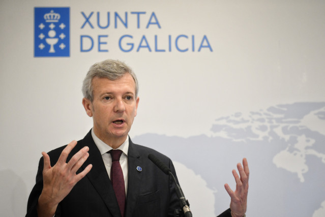 El presidente de la Xunta de Galicia, Alfonso Rueda, en un acto en Madrid.