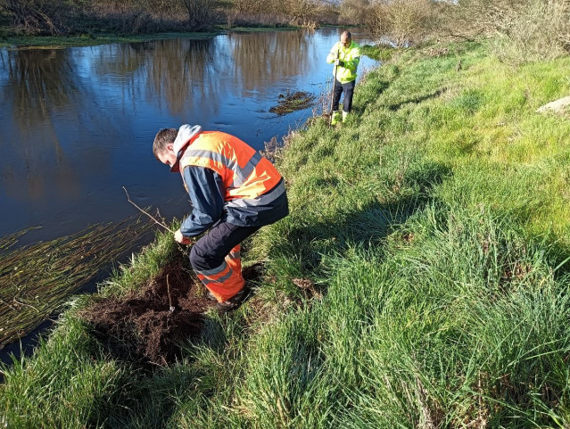 Trabajos en el río Limia
