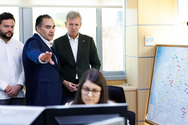 Rueda, durante la visita.