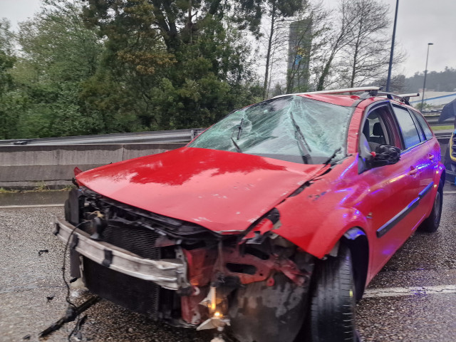 Imagen del vehículo accidentado.