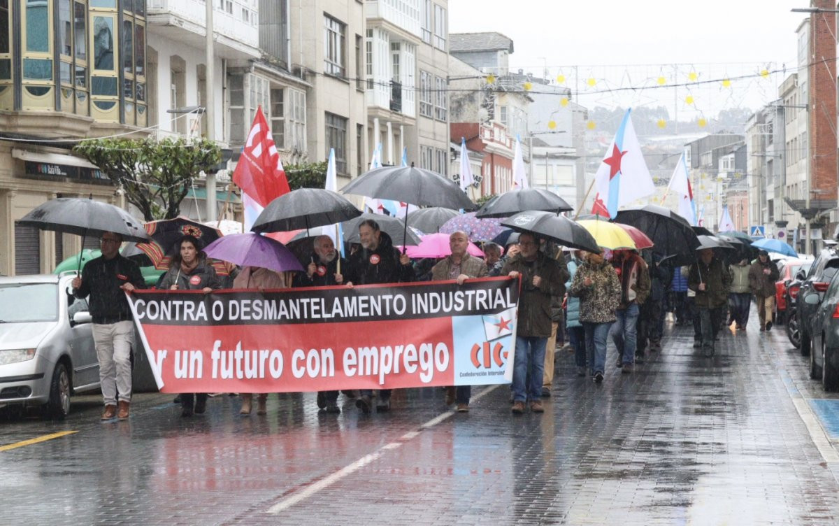 Manifestaciu00f3n en As Pontes convocada por CIG en demanda de la reindustrializaciu00f3n