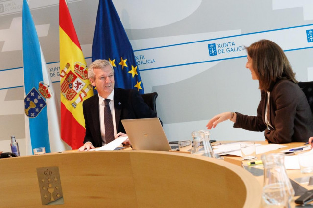 Imagel del presidente durante el Consello.