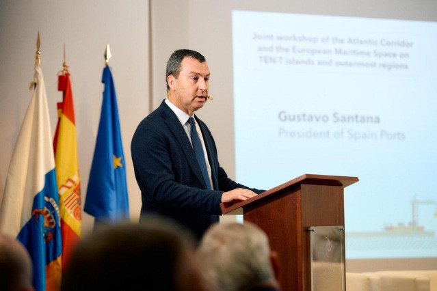 Archivo - El presidente de Puertos del Estado, Gustavo Santana, este lunes en Las Palmas de Gran Canaria