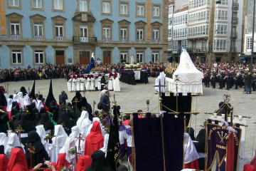 Archivo - La Semana Santa de Ferrol en 2018. Jornada de procesión de la Resurrección. 2018. ARCHIVO.