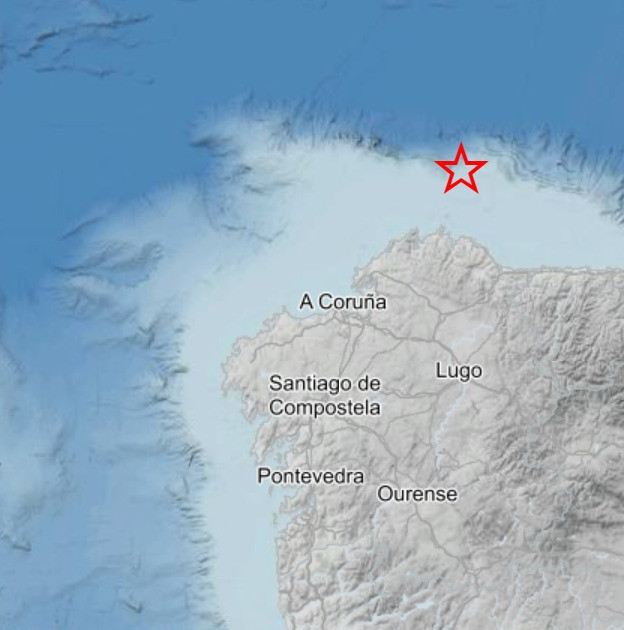 Seísmo en la costa lucense