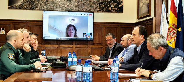 Reunión del gabinete de crisis del Puerto de Vigo con motivo del apagón del 28 de abril de 2025
