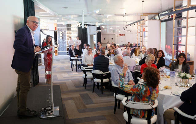 El vicepresidente de la Diputación de A Coruña, Xosé Regueira, durante el evento de 'A Coruña con los cinco sentidos' celebrado en Bilbao