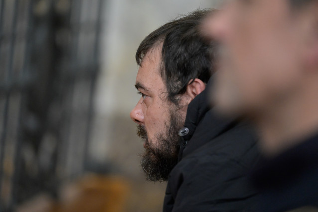 El condenado por el crimen de Velle durante la vista de apelación contra la sentencia del crimen de Velle impuesta por la Audiencia Provincial de Ourense.