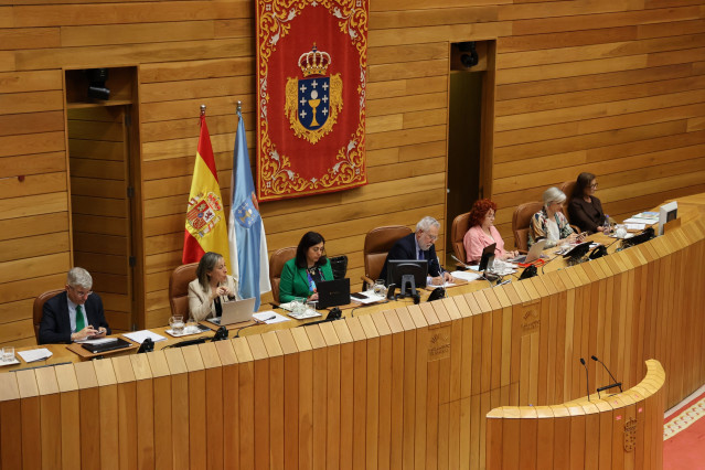 Momento del pleno de la Cámara gallega el 7 de mayo de 2025.