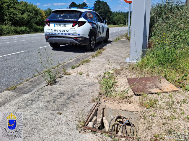 Robo de cable de cobre en el alumbrado público del polígono empresarial de Nantes, en Sanxenxo (Pontevedra).