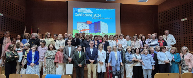 Despedida de los 104 sanitarios jubilados en Ferrol, a 8 de mayo de 2025.