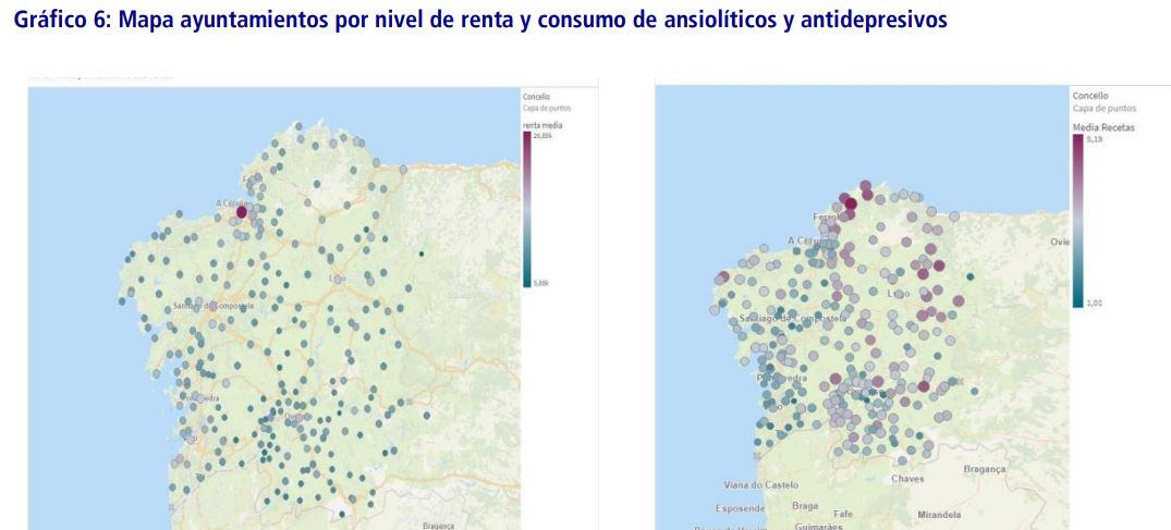 Mapa consumo antidepresivos galicia
