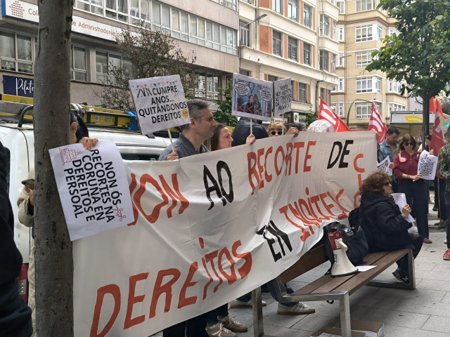 Protesta convocada por la CIG de personal de Inditex