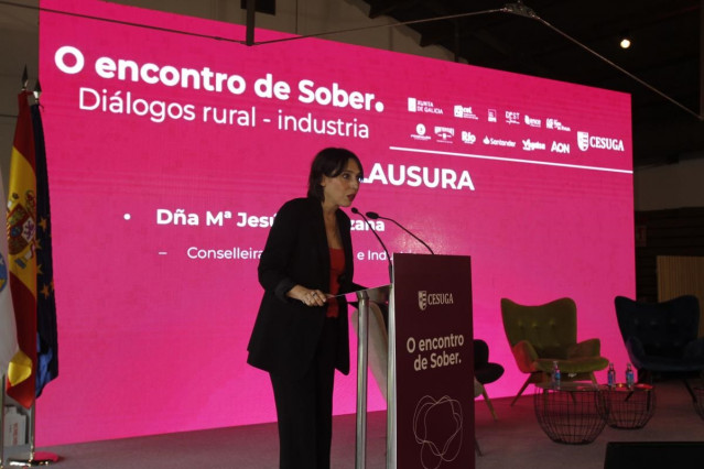 La conselleira de Economía e Industria, María Jesús Lorenzana, interviene en el II Encontro de Sober.