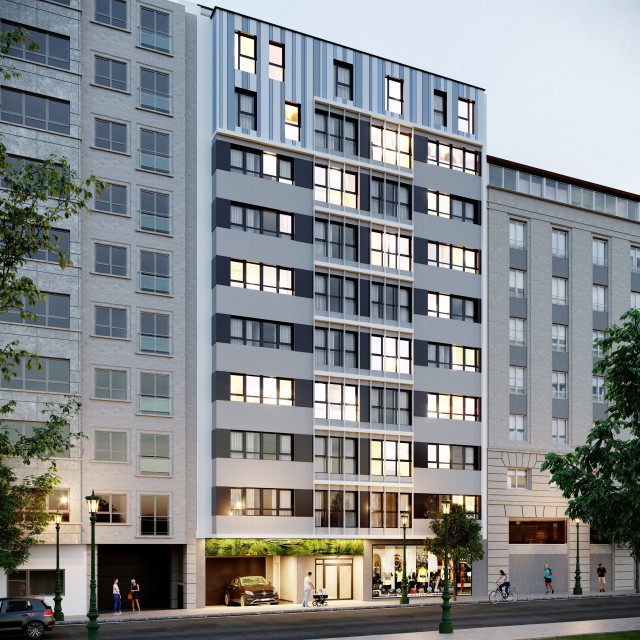 Archivo - Fachada principal de la promoción Ponte de AEDAS Homes en Vigo